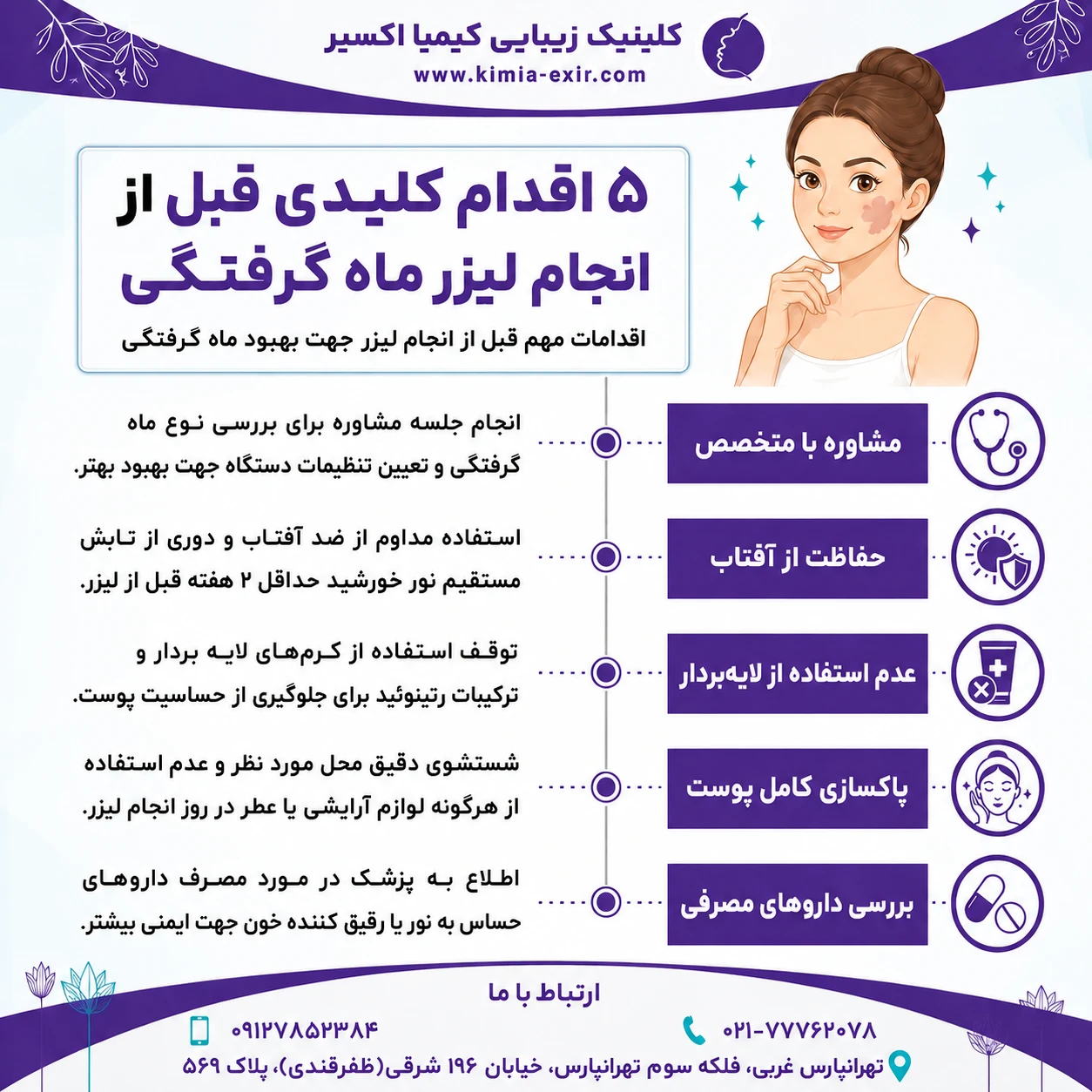 5 اقدام کلیدی قبل از انجام لیزر ماه گرفتگی