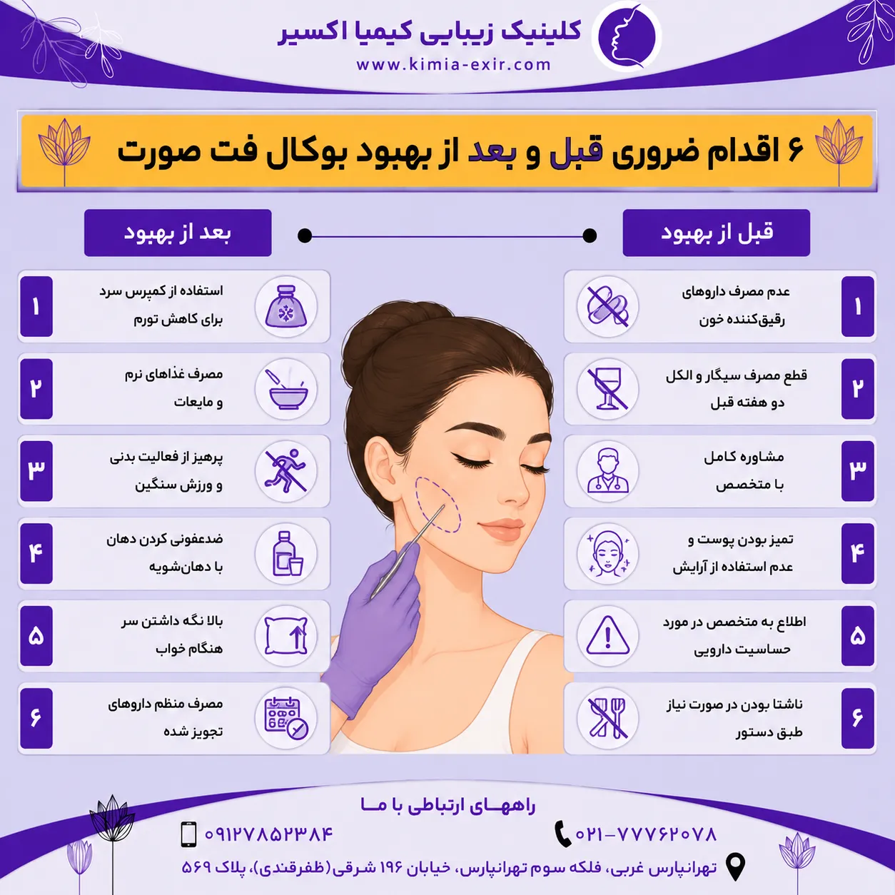 اقدامات ضروری قبل و بعد از جلسه بوکال فت چیست؟