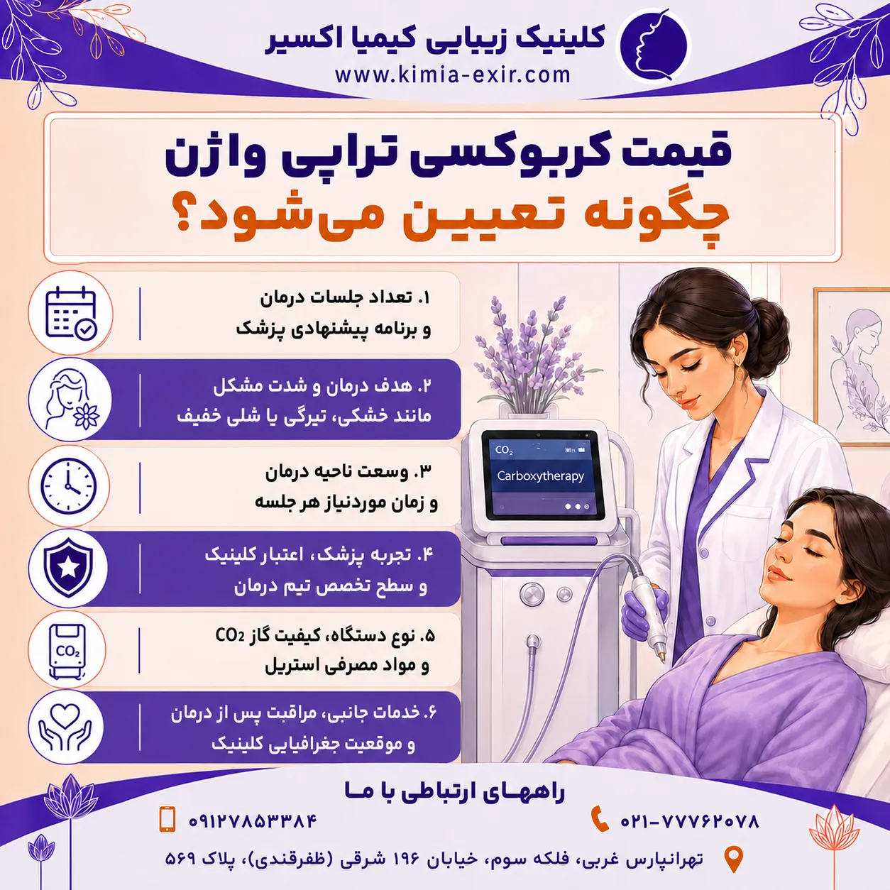 قیمت کربوکسی تراپی واژن